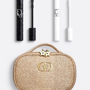 Dior Gold Woven Case with Black and White Mascara